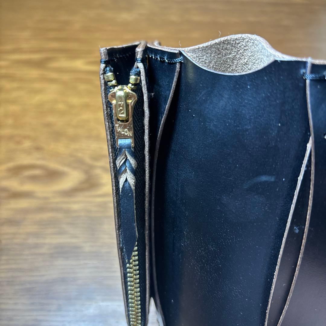 トラッカーウォレット クロムエクセル　二つ折り　ミドルウォレット　茶芯