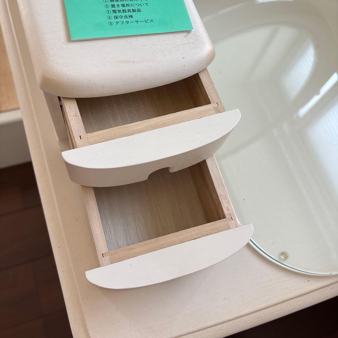 松永工房　カンティーニュ　ホワイトドレッサー・鏡台セット