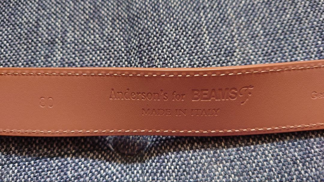 Anderson's BEAMS別注 カーフレザーベルト 80 未使用