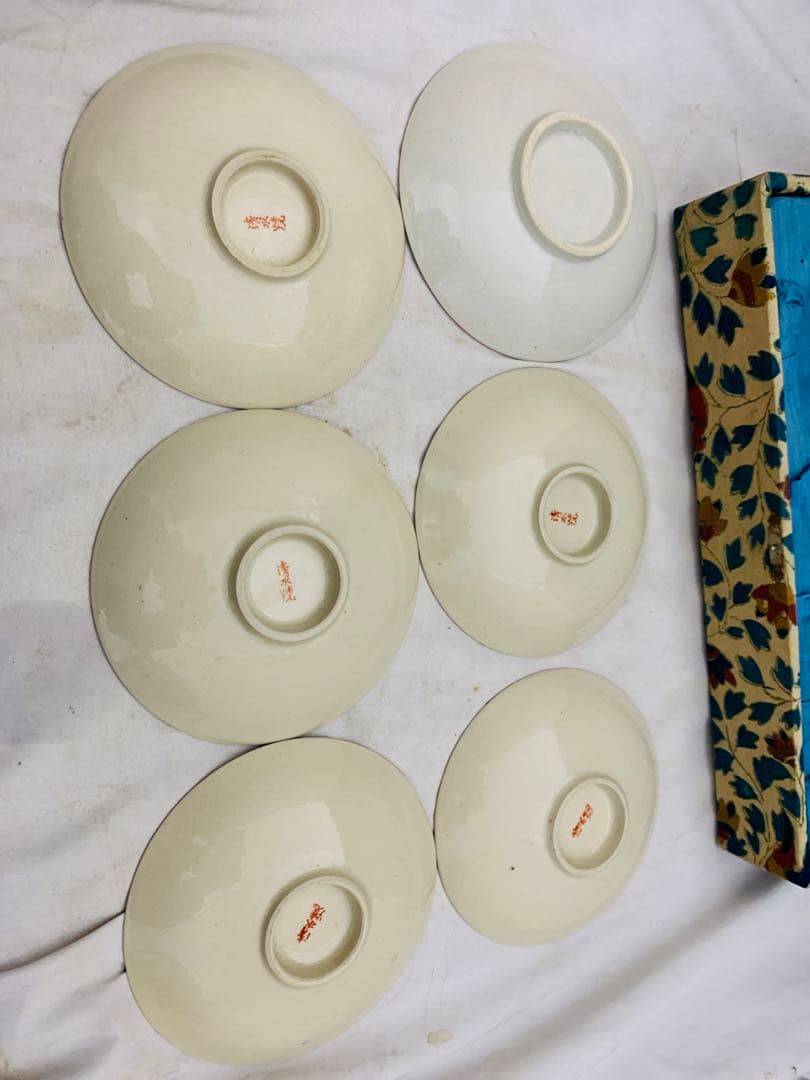 清水焼　祇園　知恩院　嵐山　京都名所小皿　6枚　絵皿