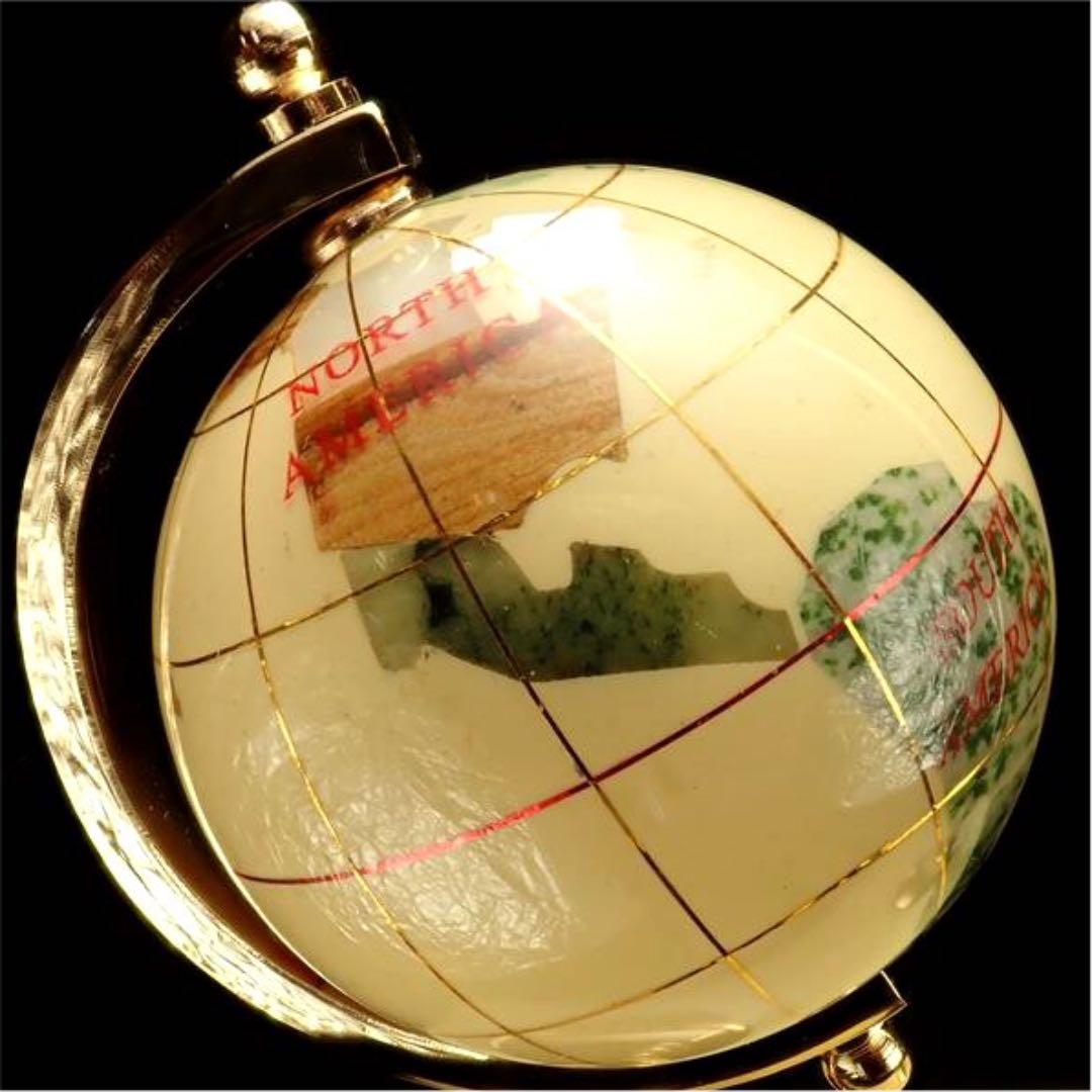 ★特選オンリー１★世界に一つだけ☆【天然石地球儀＆ボールペン YELLOW】❤️