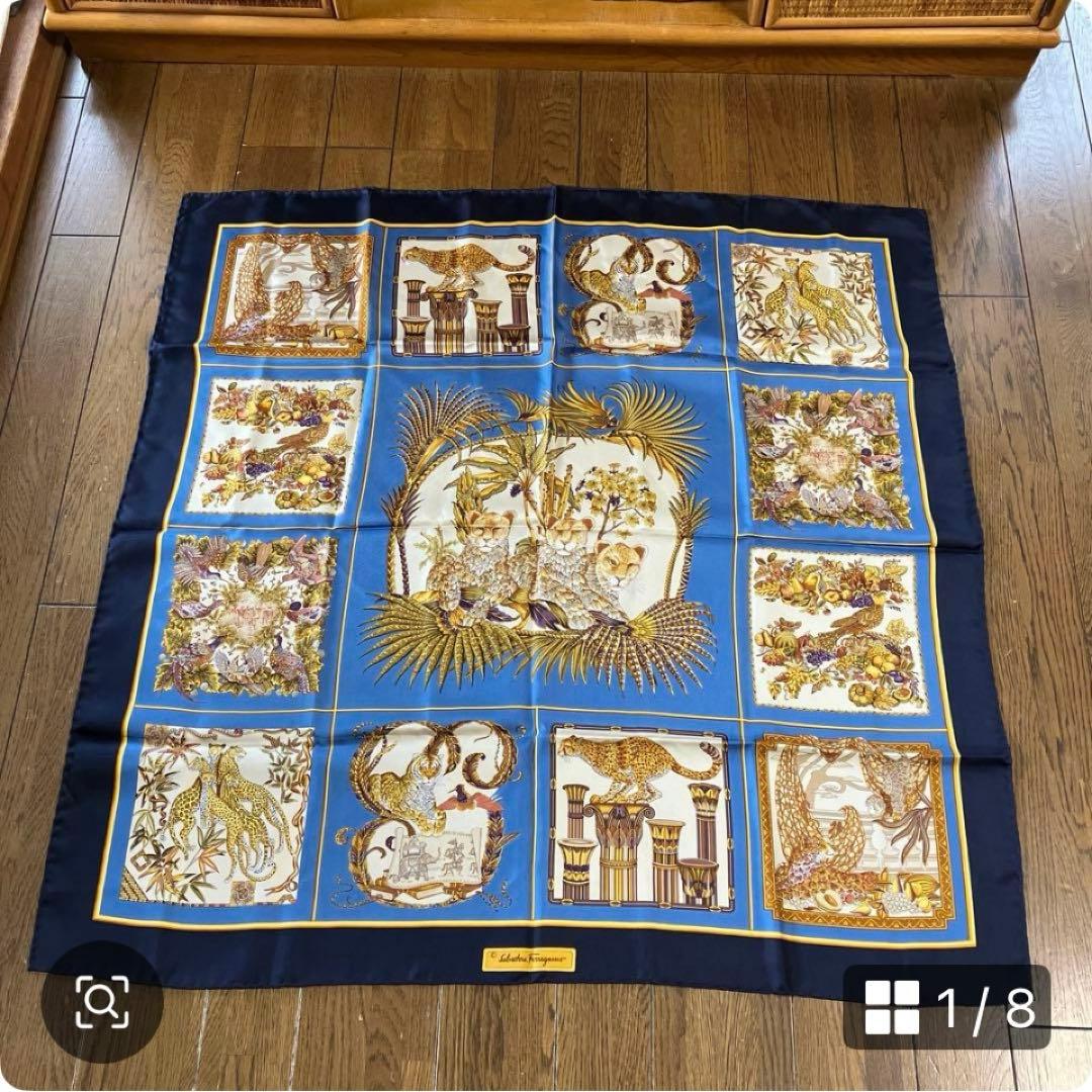 綺麗♡SalvatoreFerragam サルヴァドーレフェラガモ豹柄スカーフ
