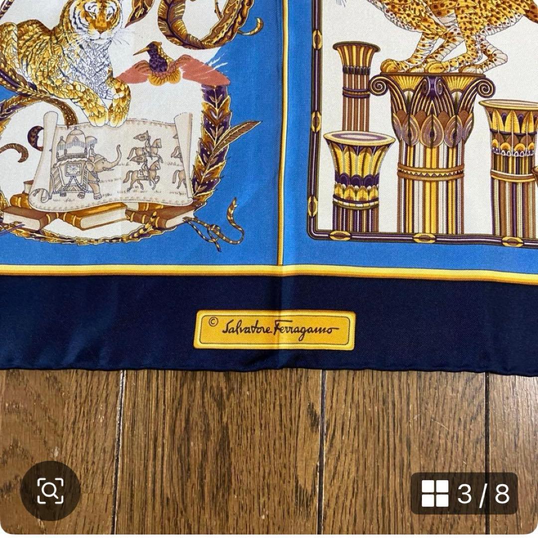 綺麗♡SalvatoreFerragam サルヴァドーレフェラガモ豹柄スカーフ