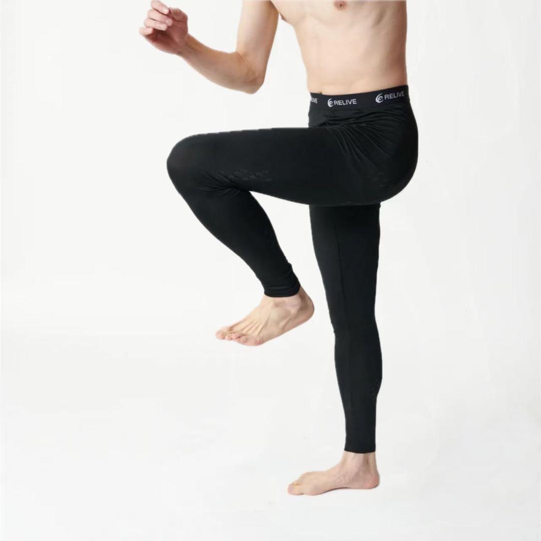 リライブ メンズ 上下セット スパッツ リカバリーウェア Mサイズ Relive