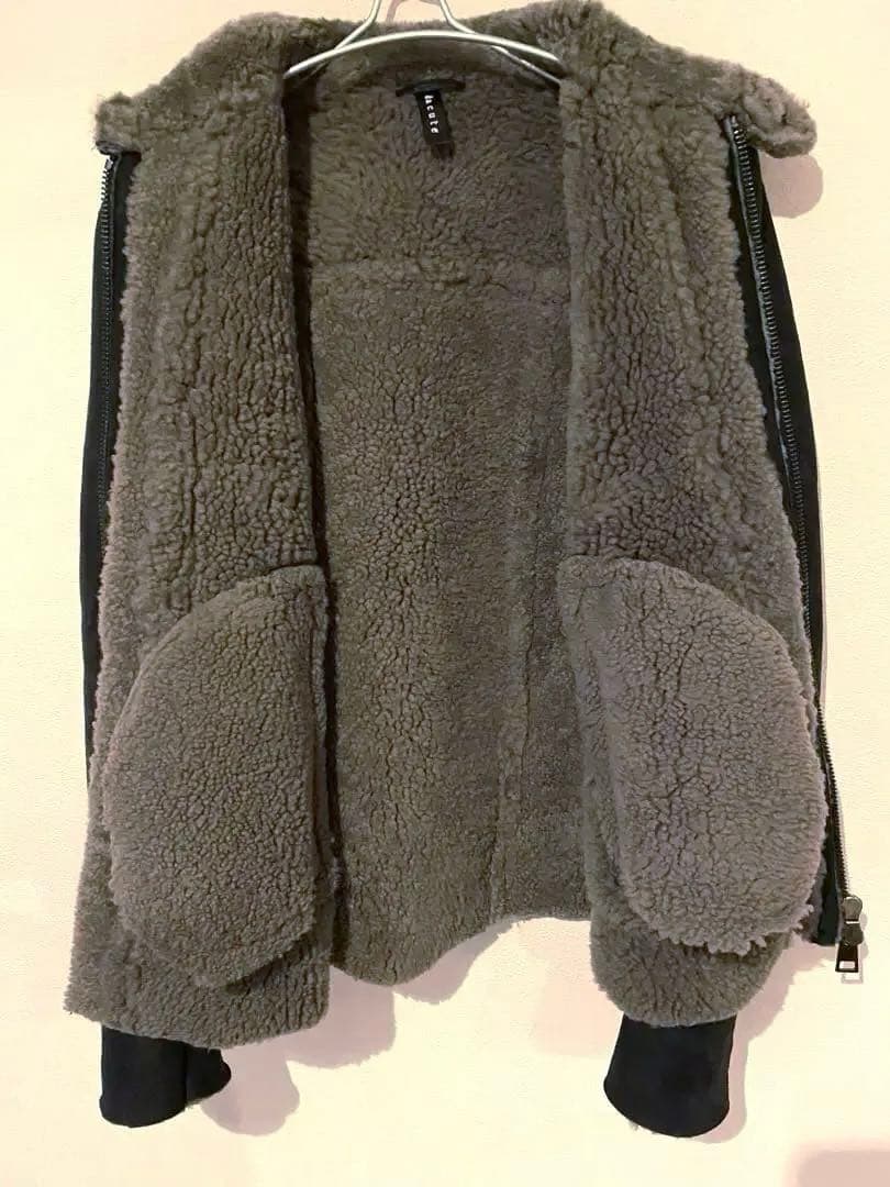 【極暖 高級◎】DACUTE リアルムートン ライダースジャケット イタリア製