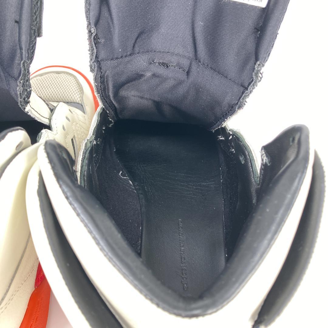 ワイスリー　HAYWORTH　レザーメッシュハイカットスニーカー　バスケット　白