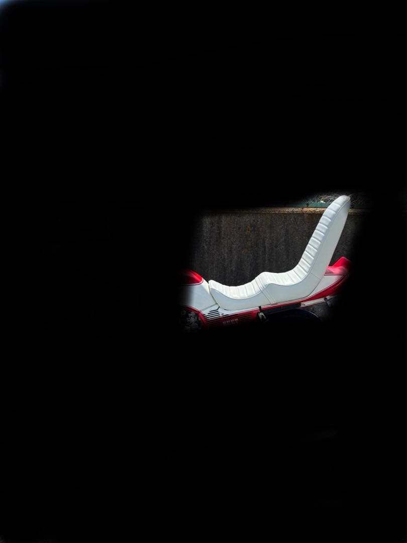 cb250n cb400n 三段シート　白レザー　45センチ　n用　バブ　3