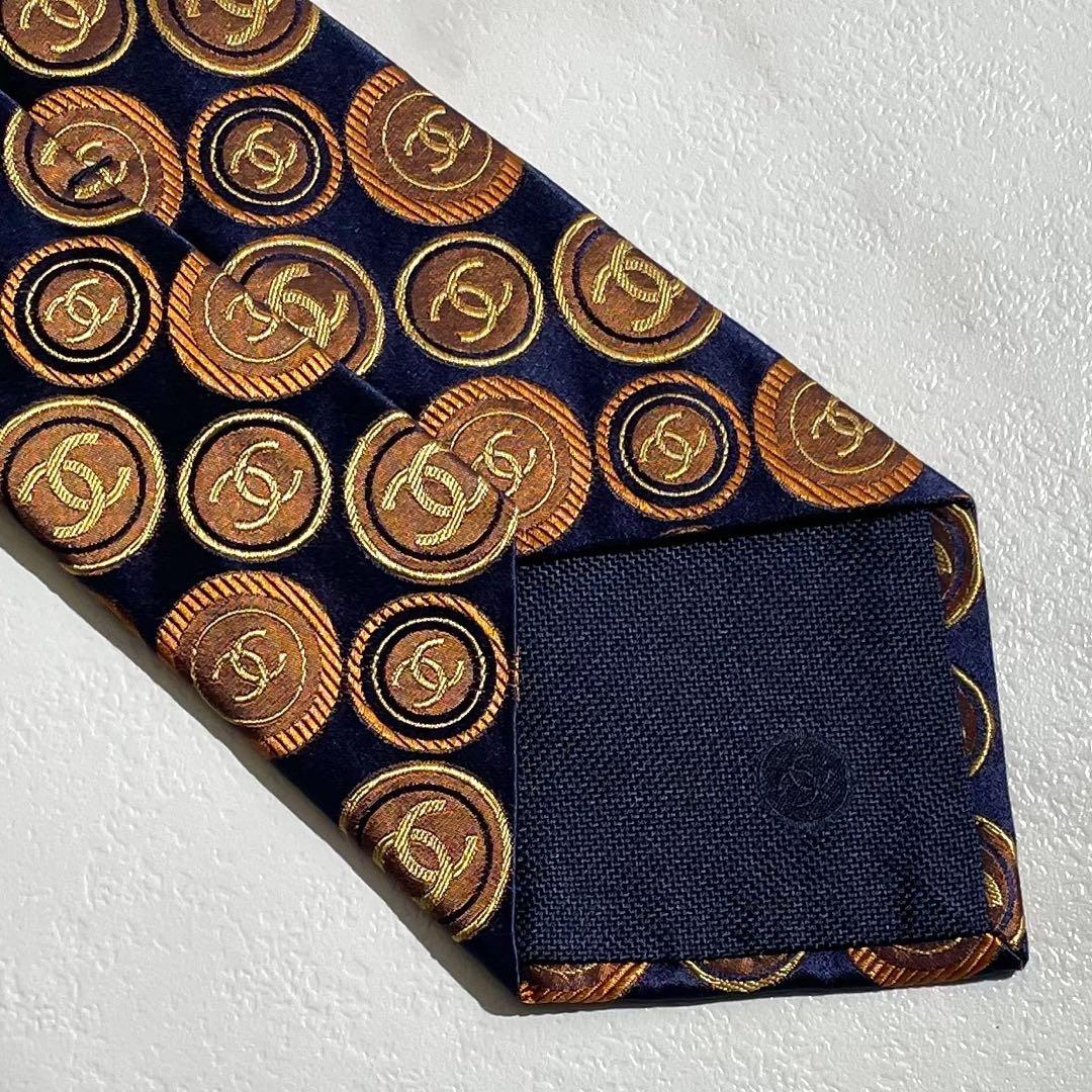 CHANEL シャネル ネクタイ ココマーク 冠婚葬祭 シルク メンズ