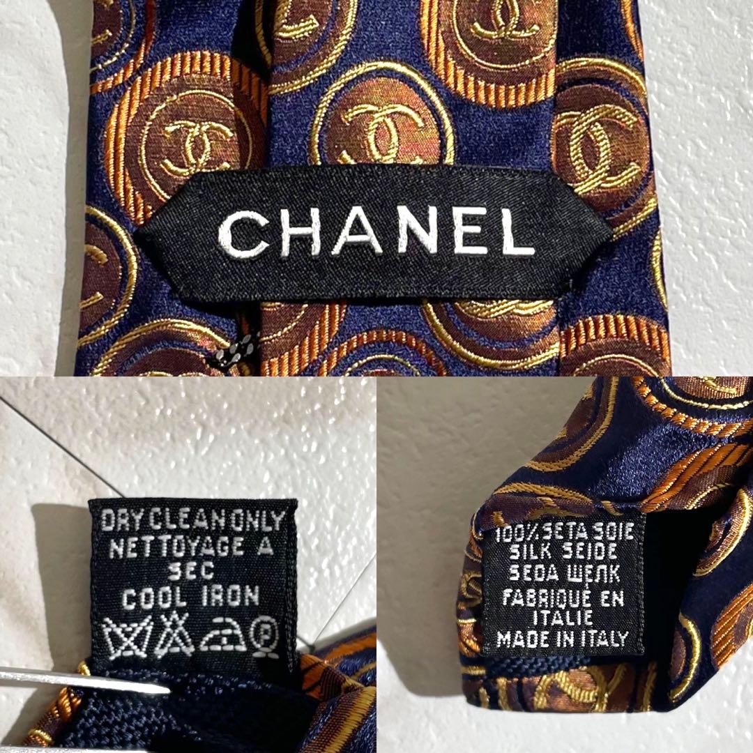 CHANEL シャネル ネクタイ ココマーク 冠婚葬祭 シルク メンズ
