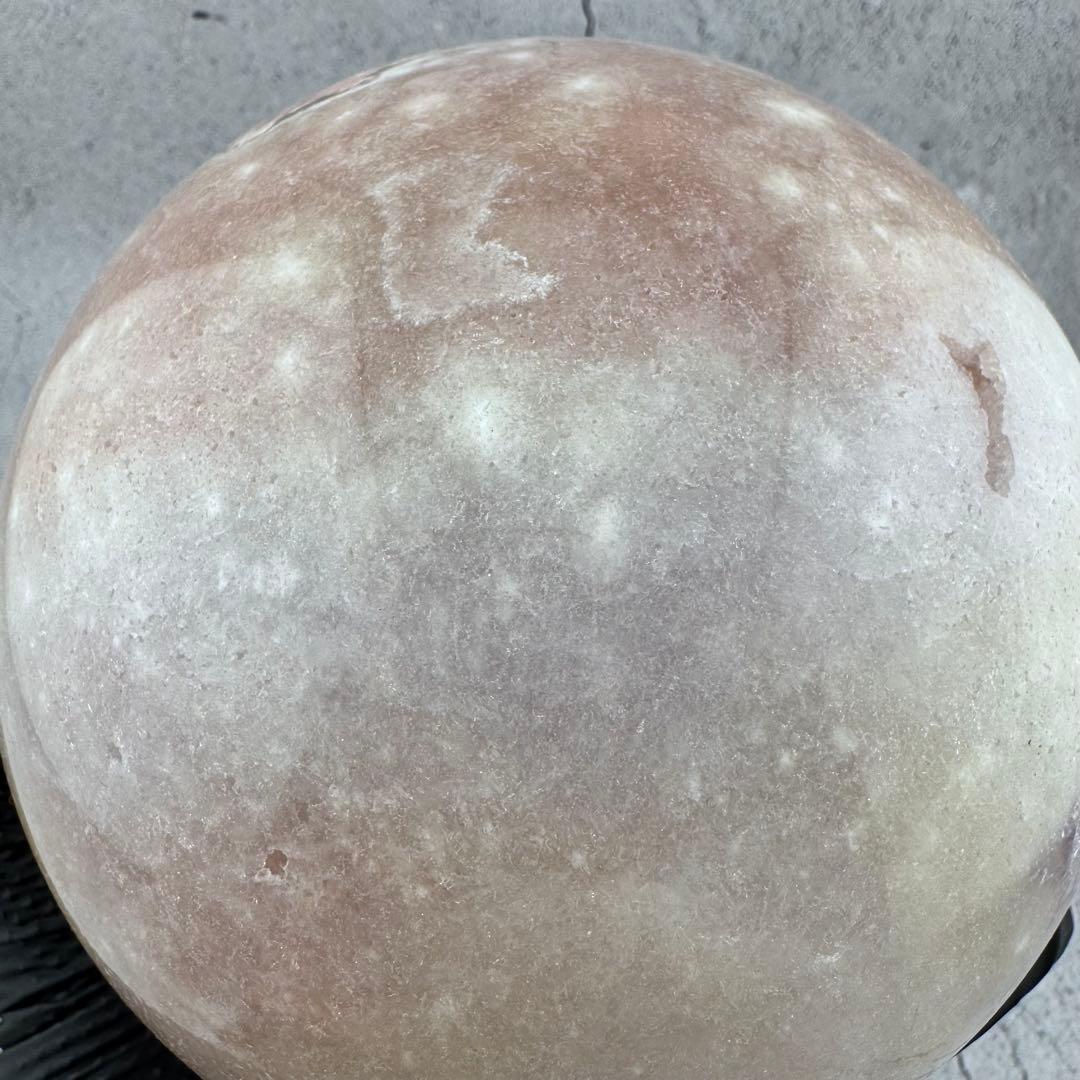 M-48天然ピンクアメジスト特大スフィア ドゥルージー晶洞 丸玉 3.16kg