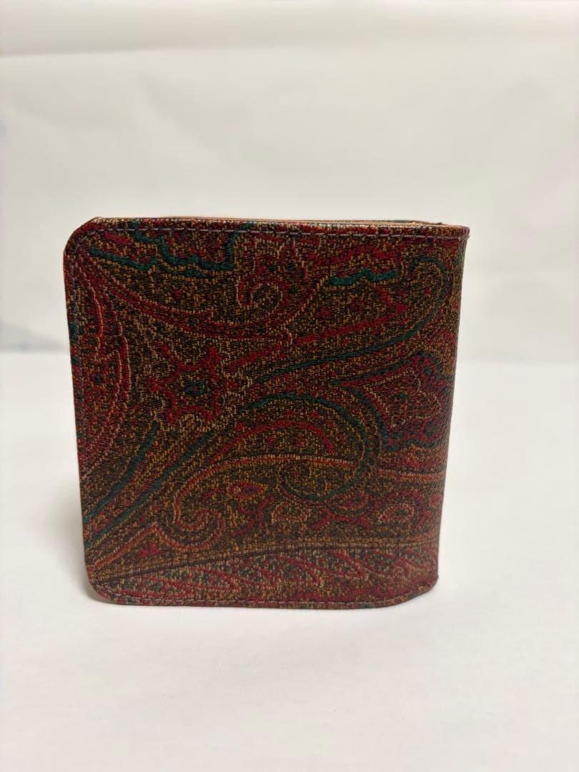 ETRO エトロ 二つ折り財布 総柄 ブラウン 茶色 PVC