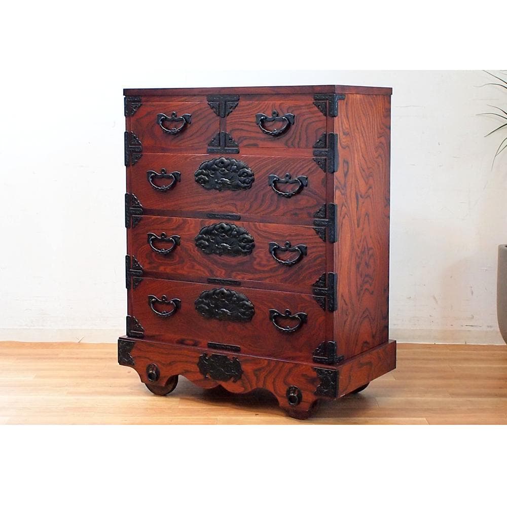 美品 伝統工芸 岩谷堂箪笥 車箪笥 80cm 和モダン