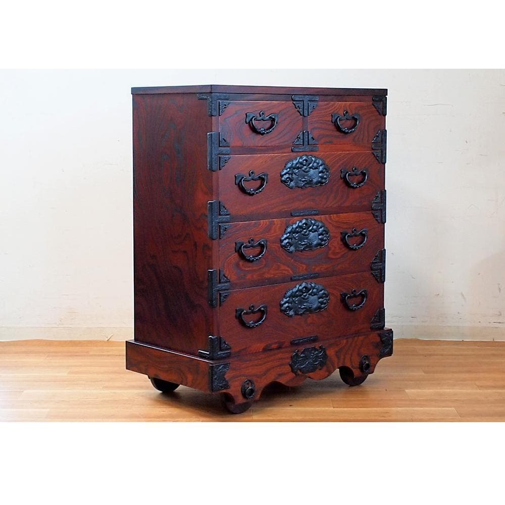 美品 伝統工芸 岩谷堂箪笥 車箪笥 80cm 和モダン