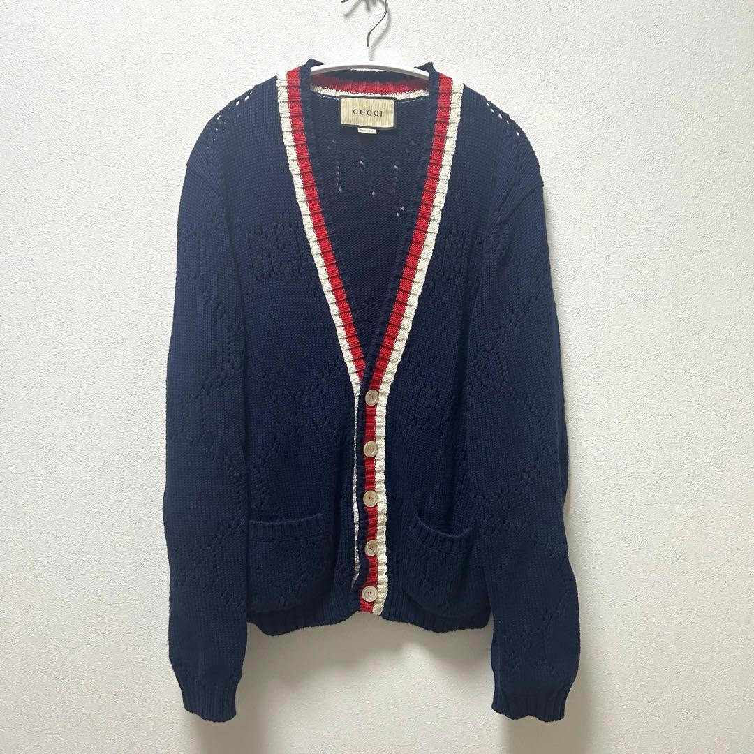 GUCCI ネイビー カーディガン 【M】