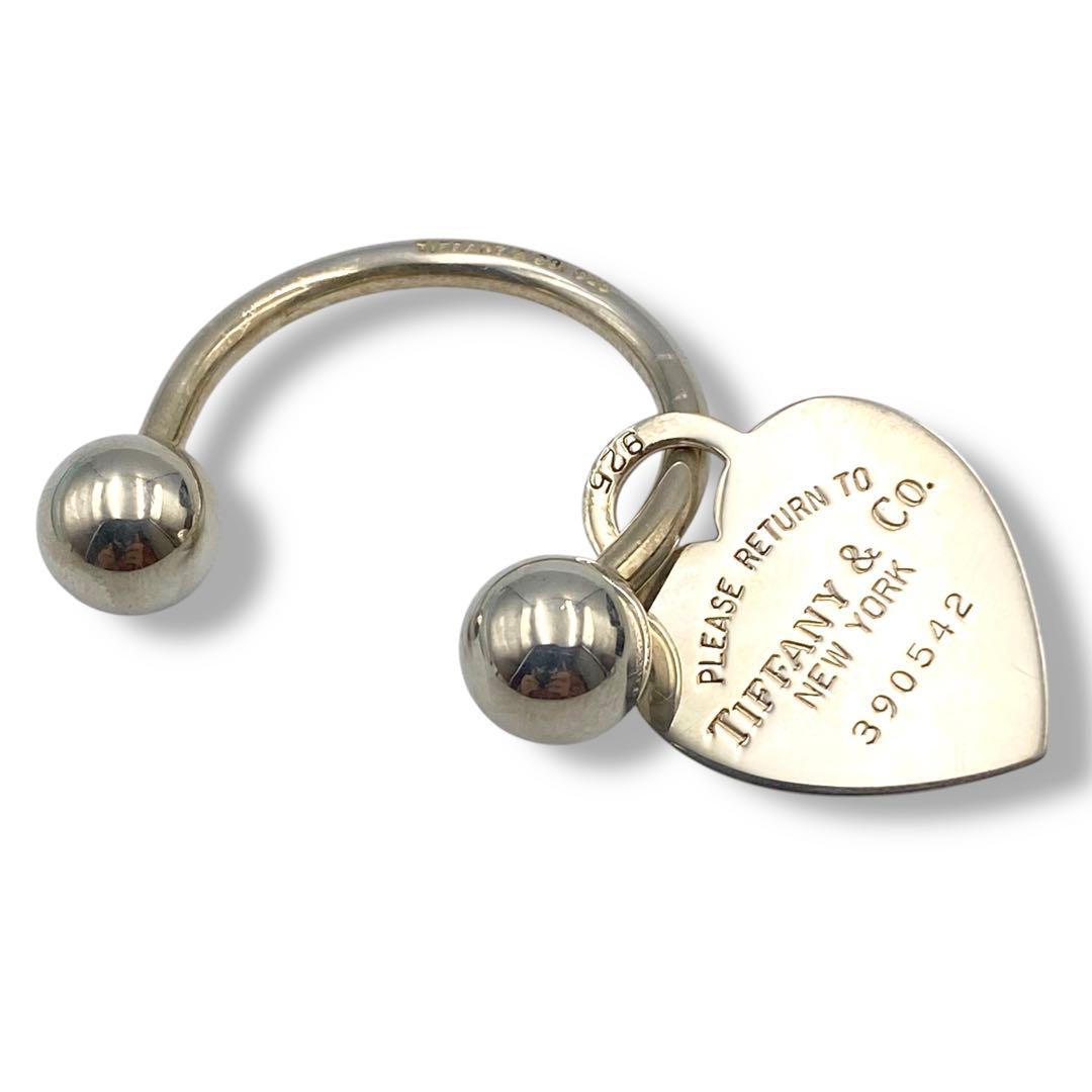 極美品 TIFFANY＆Co ティファニー リターントゥ ハート キーリング 銀