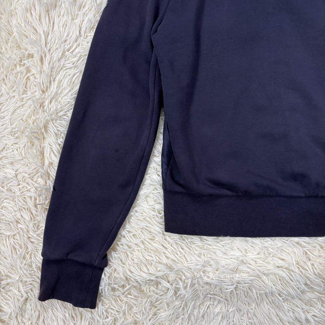 モンクレール マグリア カーディガン S 異素材 ダブルジップ ロゴ ネイビー