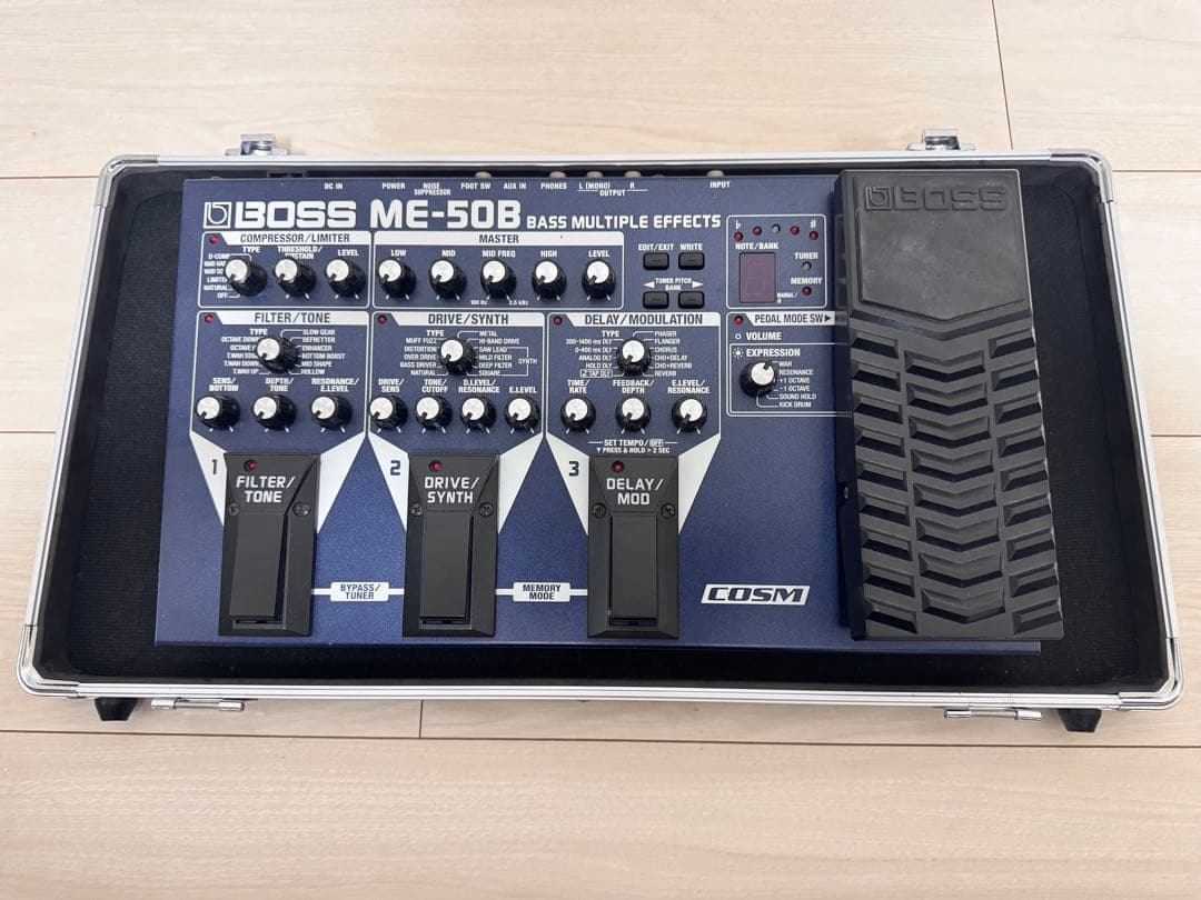 【送料込】BOSS ME-50B ベース用マルチエフェクター 純正アダプター付