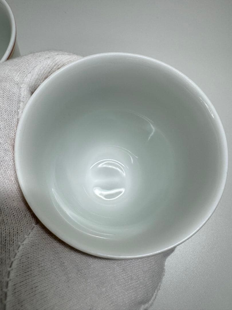 【高級】Richard Ginori レッドコック 湯呑 カップ 2客セット