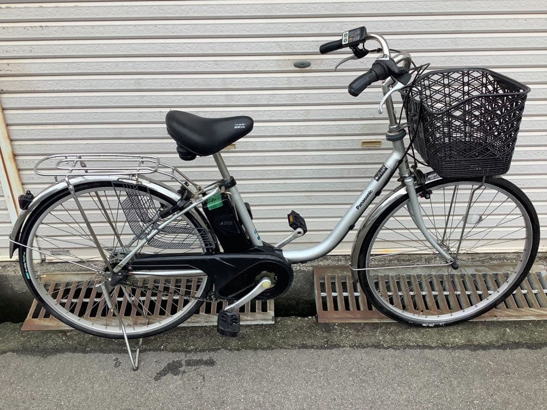 パナソニック新機種電動アシスト自転車viviTX26インチシルバーボディー
