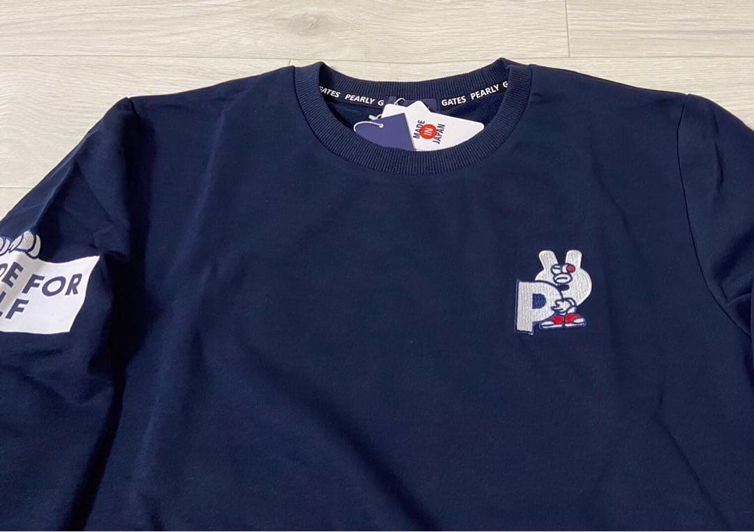 新品 正規品 パーリーゲイツ どうしちゃったPGスウェット サイズ 紺 4 M