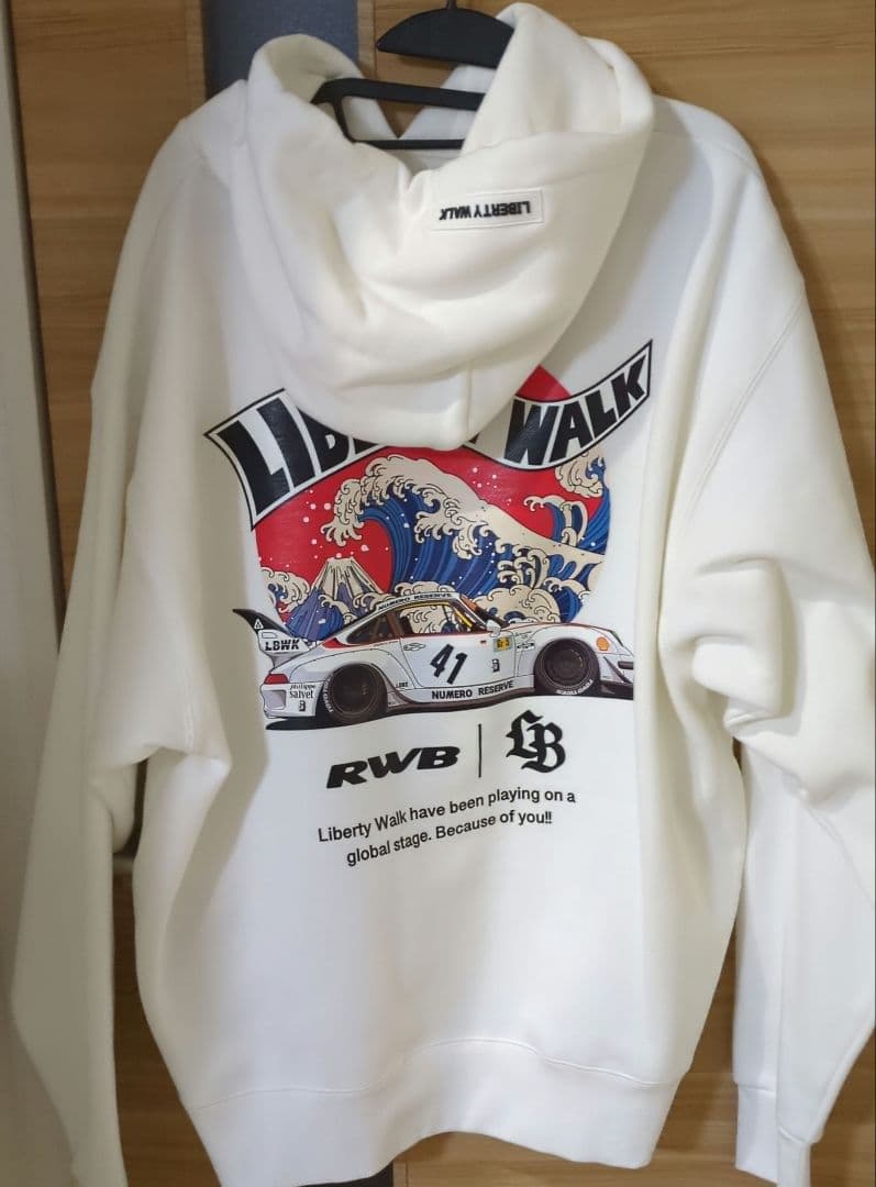 Liberty Walk ホワイトパーカーXLサイズ