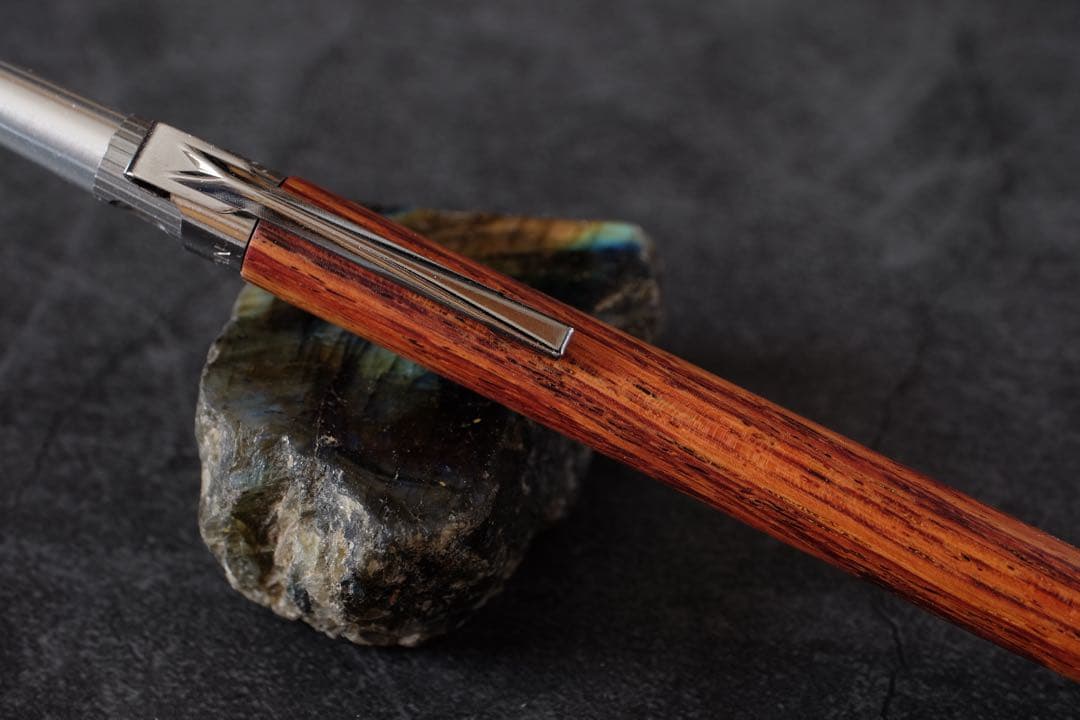 PG5木軸カスタム0208　高村杢工房製図用シャープペンシル チューリップウッド