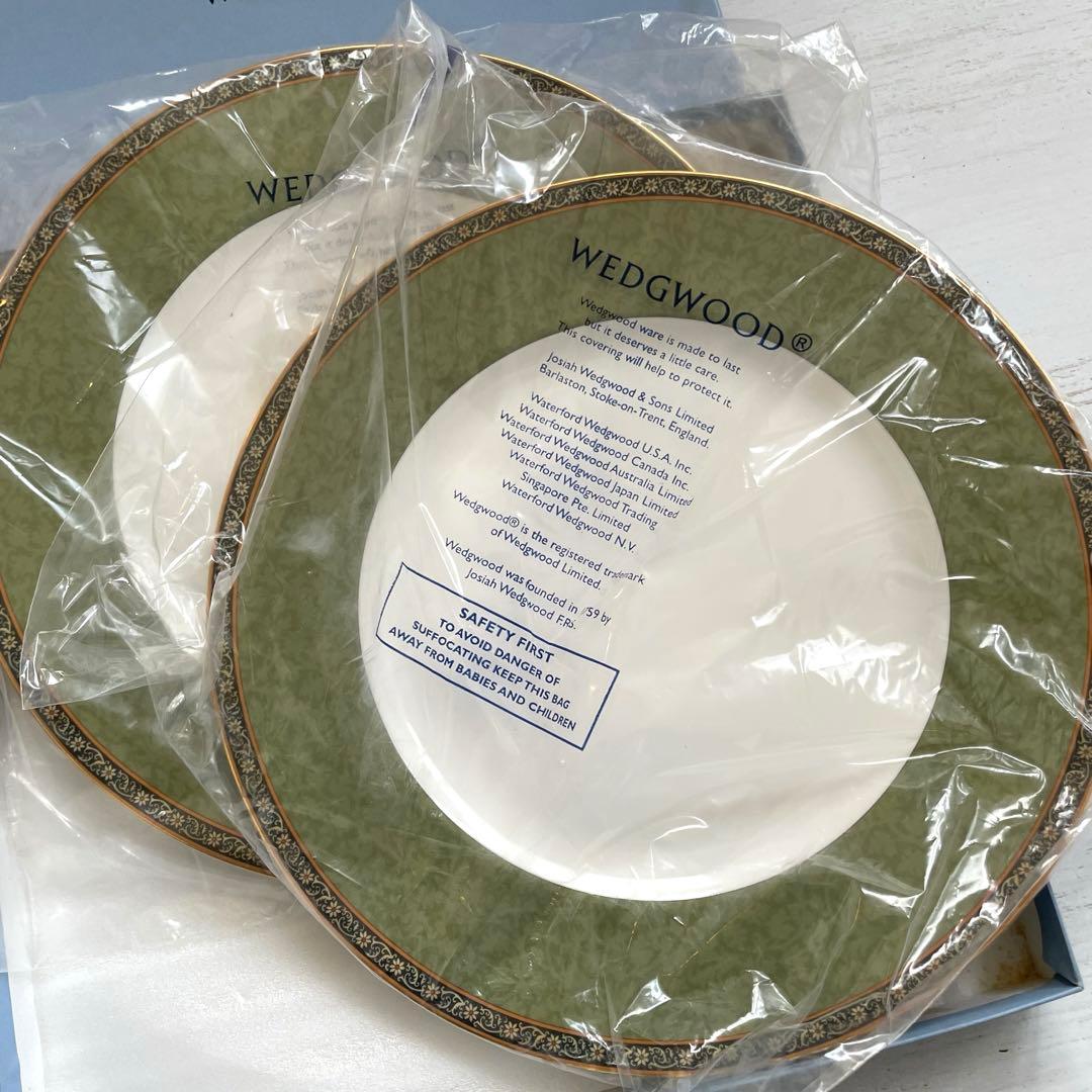 希少WEDG WOODインディア グリーン27cm ディナープレート2枚セット