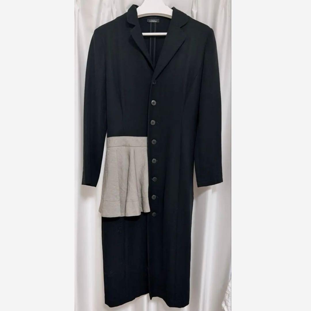 LIMI feu ブラック ロングコート リミフゥ