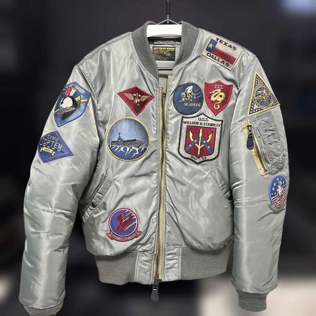 極上品！最終値下げ❗️AVIREX MA-1 フライトジャケット パッチ付き