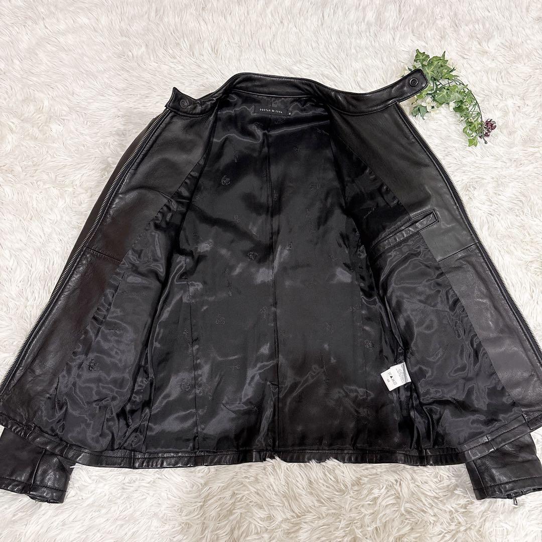 ゴスタールジフーラムレザーライダースジャケット48XLサイズブラック黒羊革y2k