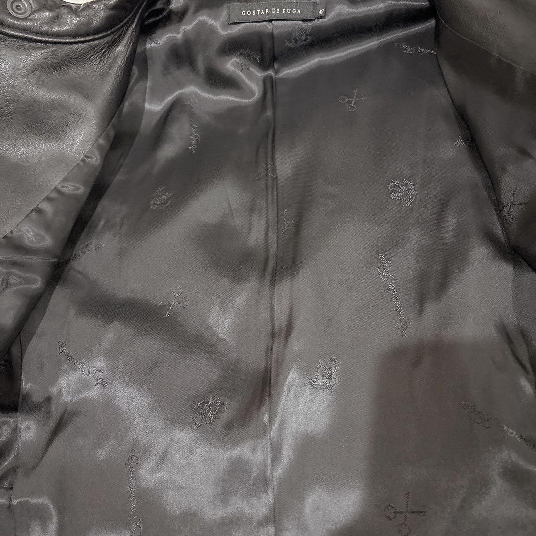 ゴスタールジフーラムレザーライダースジャケット48XLサイズブラック黒羊革y2k