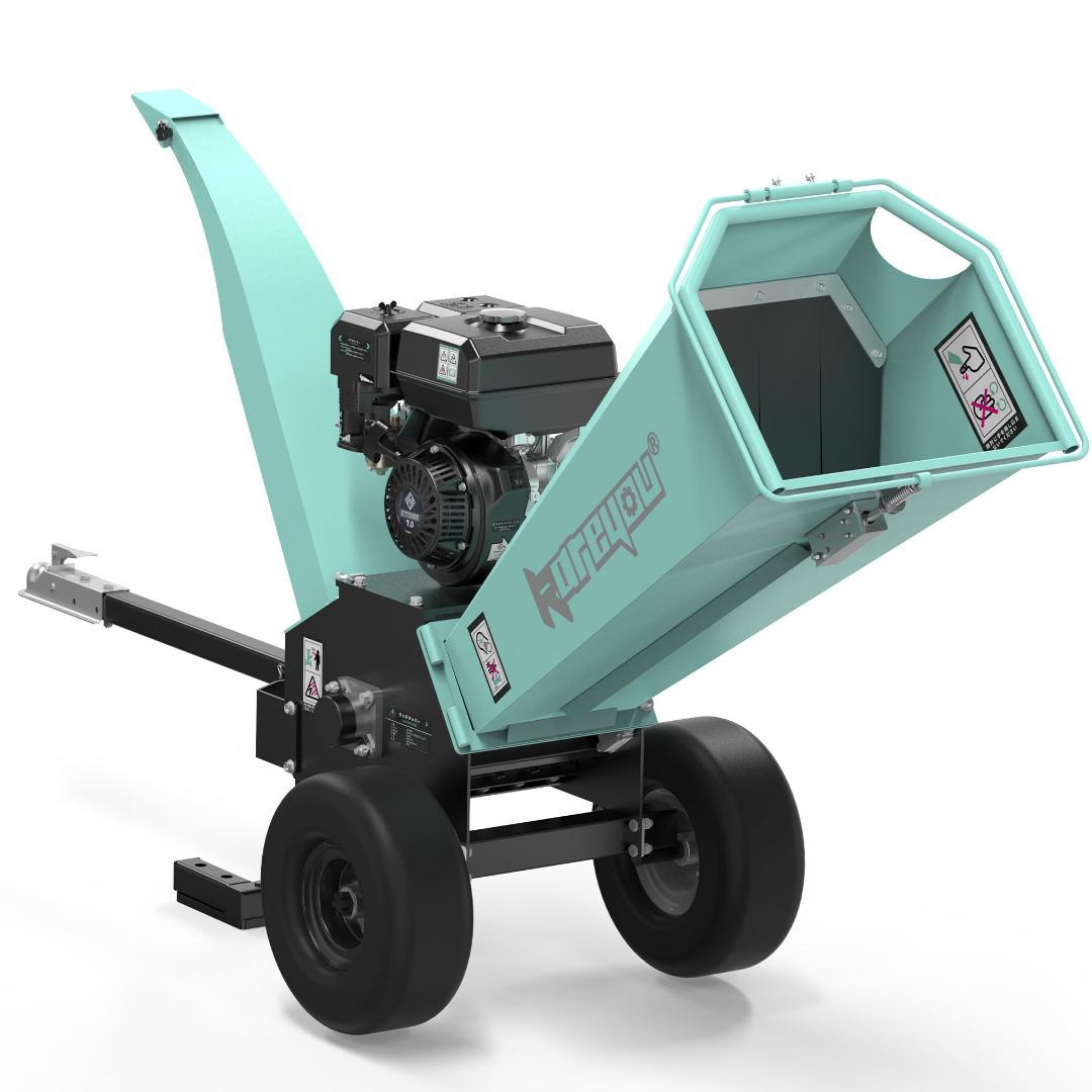 ウッドチッパー Kareyouエンジン粉砕機 木材最大130mm粉砕能力