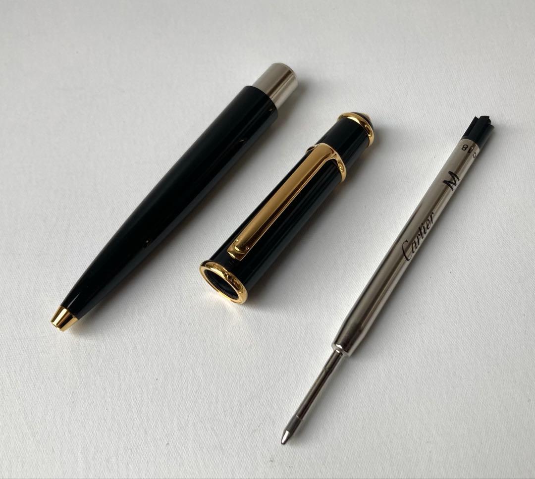 カルティエ　ディアボロドゥ　ブルーカボション　ブラックコンポジット　ボールペン
