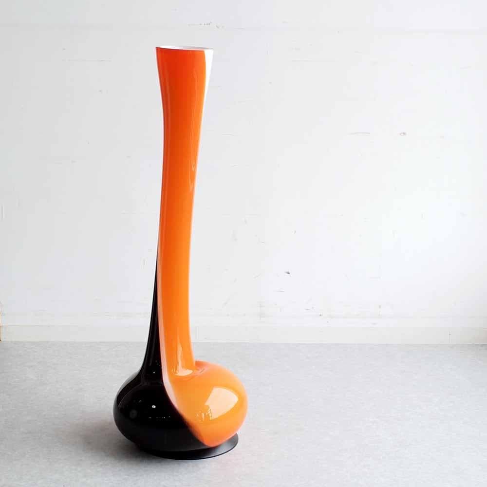 70s 80s ヴィンテージ ガラスフロアランプ ZR24159