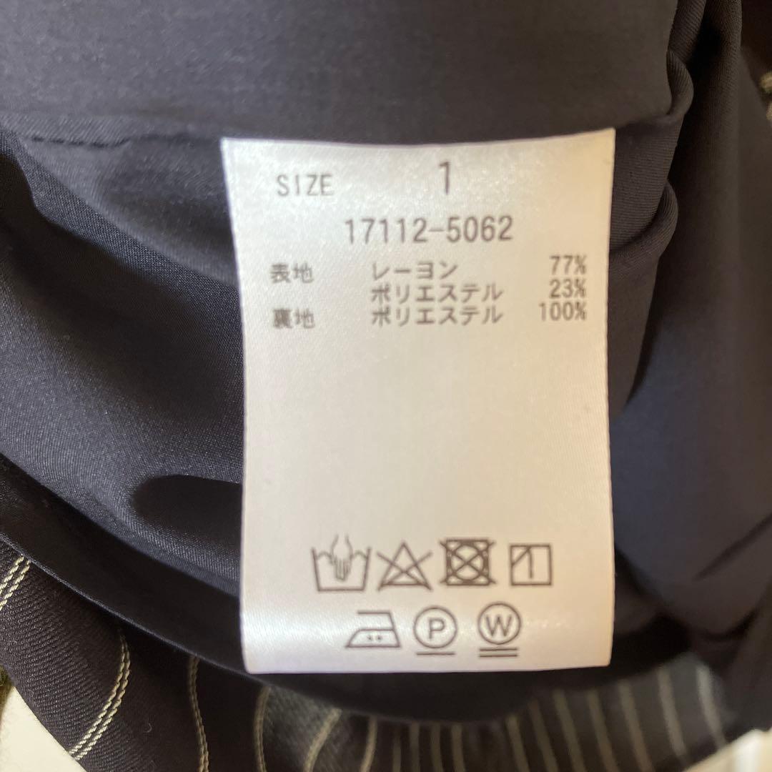 ワンピース CLANE STRIPE TIE ARRANGE FLARE ONEPIECE