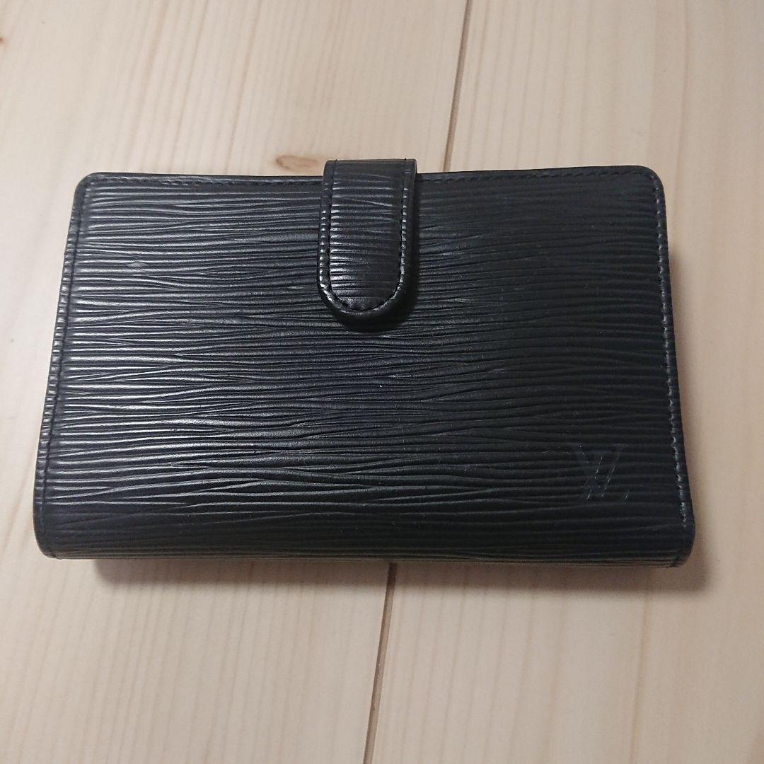 Louis Vuitton 二つ折り財布 黒 エピ ブラック がま口