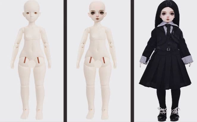 AX984 BJD 1/4 ドール本体 Nora 球体関節人形 ハンドメイド