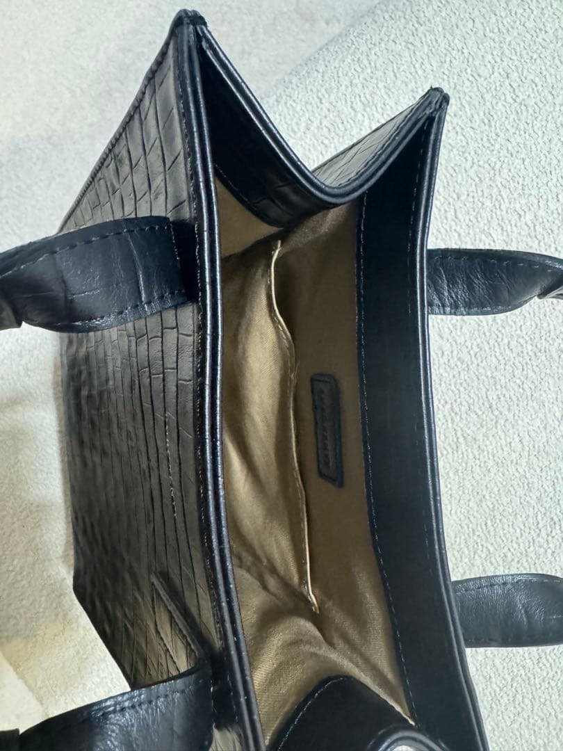 EUROKENVY クロコダイル型押し トートバッグ ブラック