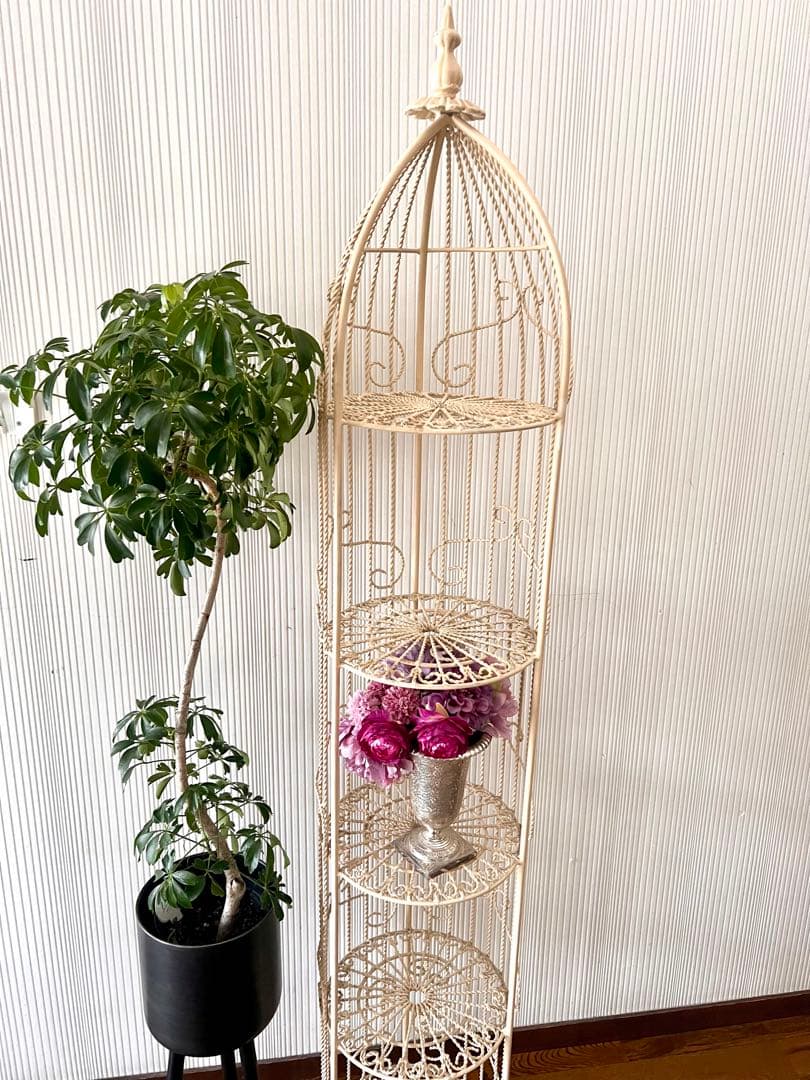 アンティーク ガーデン雑貨 花台 フラワースタンド　　プランツ　ロココ　シャビー