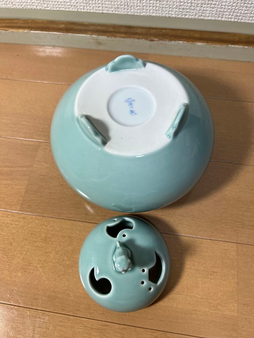 120 深川製磁　青磁香炉　未使用