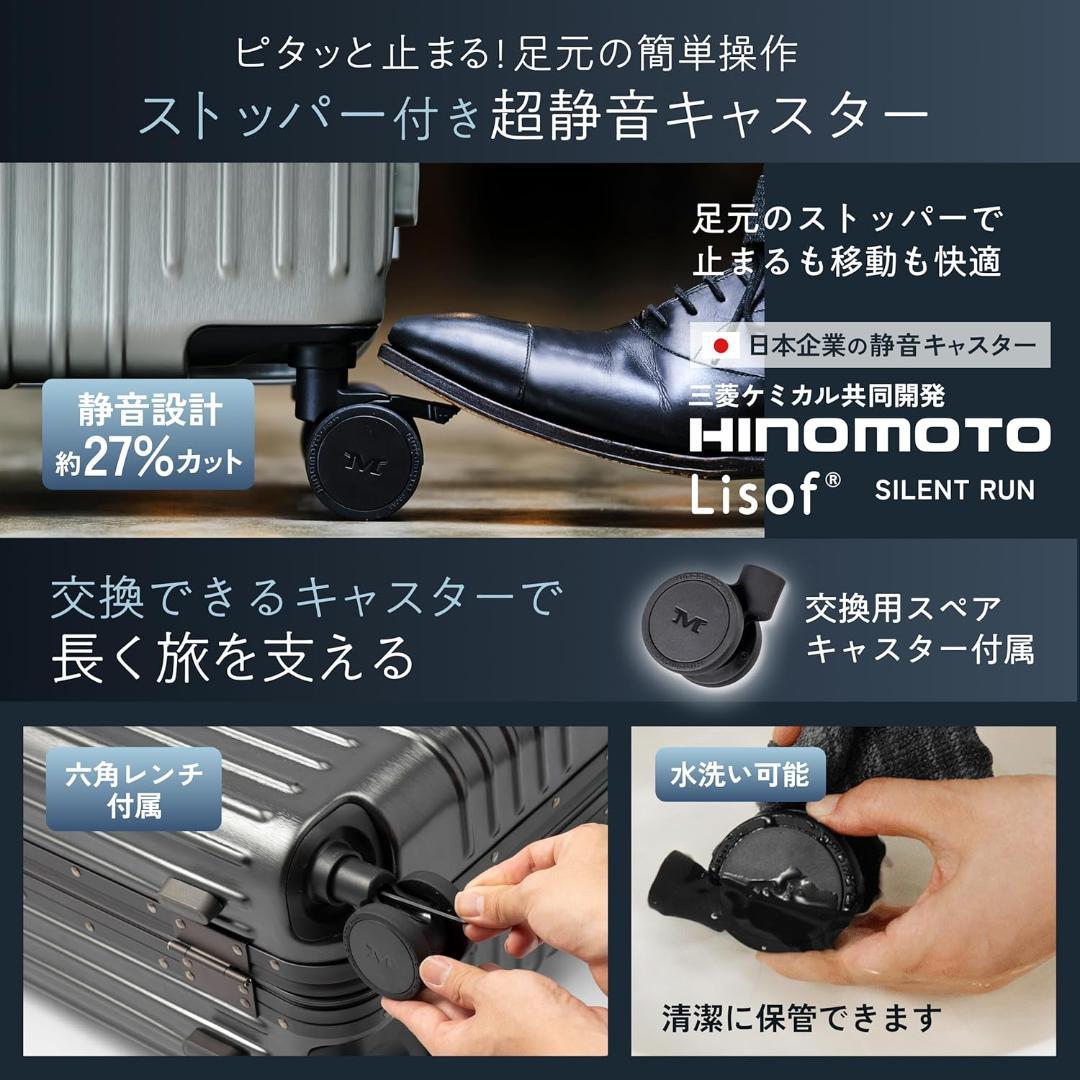 MAIMO　スーツケース 機内持ち込み Sサイズ　ストッパー付きキャスター