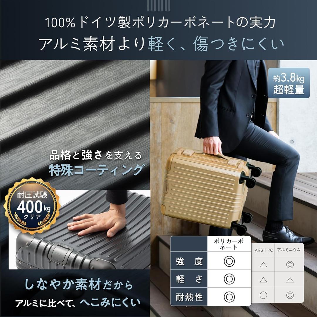 MAIMO　スーツケース 機内持ち込み Sサイズ　ストッパー付きキャスター