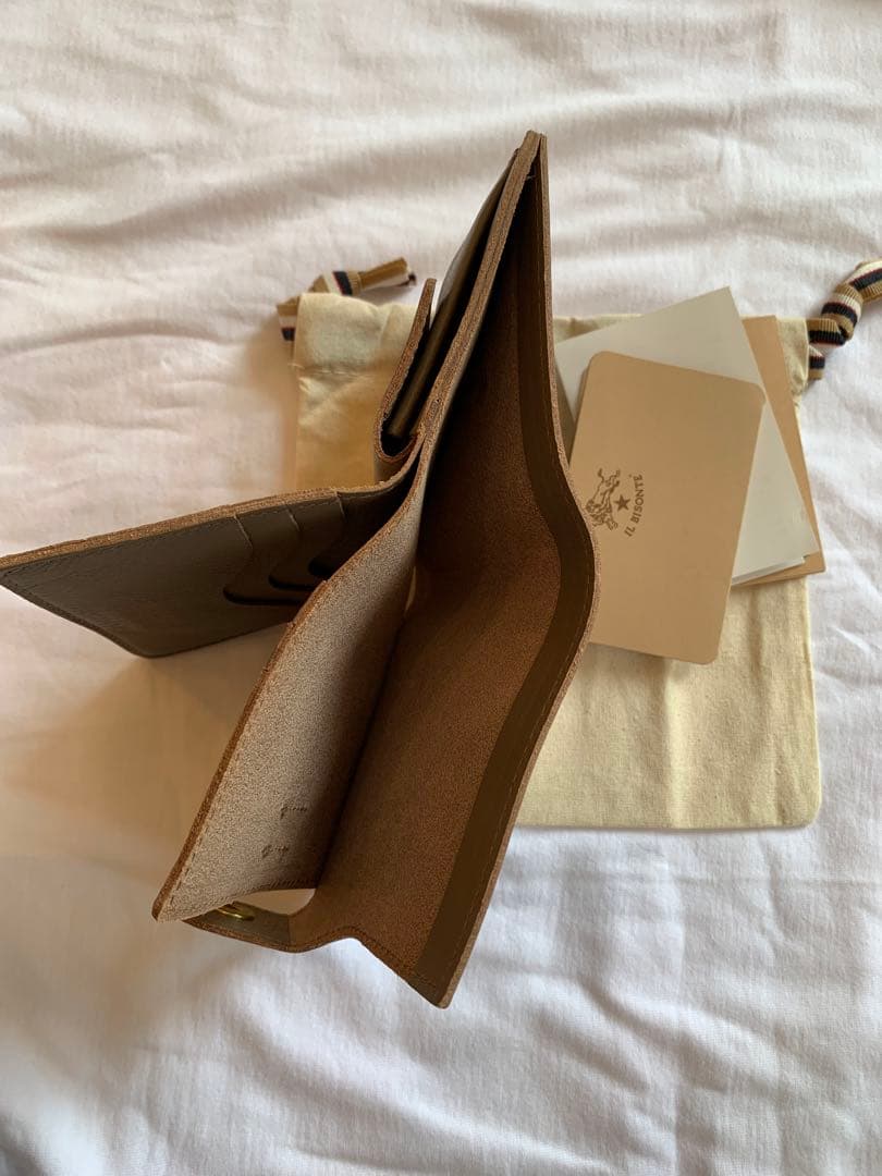 イルビゾンテ レザー ウォレット 折り財布 グレー　新品