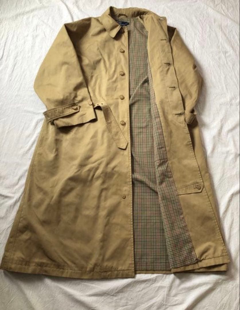 希少 80s 一枚袖 ラルフローレン 玉虫 バルマカーンコート ステンカラー