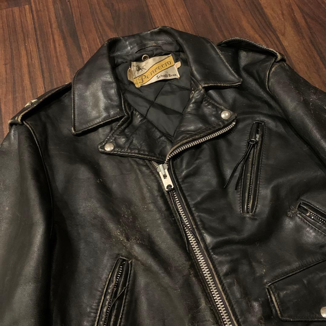 古着70' Schott Bros牛タグPerpectoライダース42ワンスター