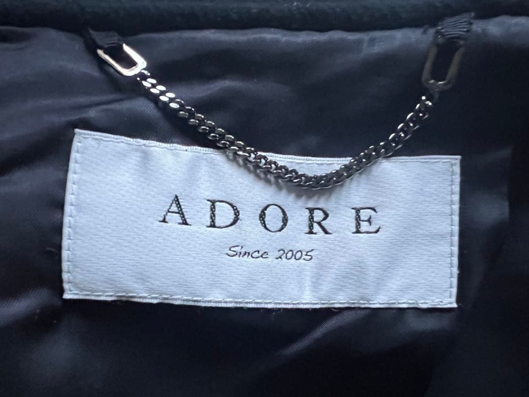 ADORE アドーア／ダッフルコート ブラック サイズ38