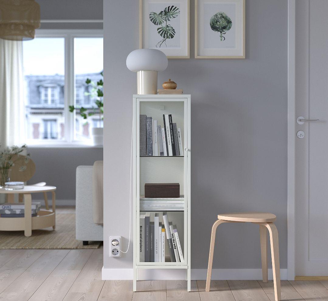 ＩＫＥＡ/イケア ガラス扉キャビネット34x30x116 cm ホワイト