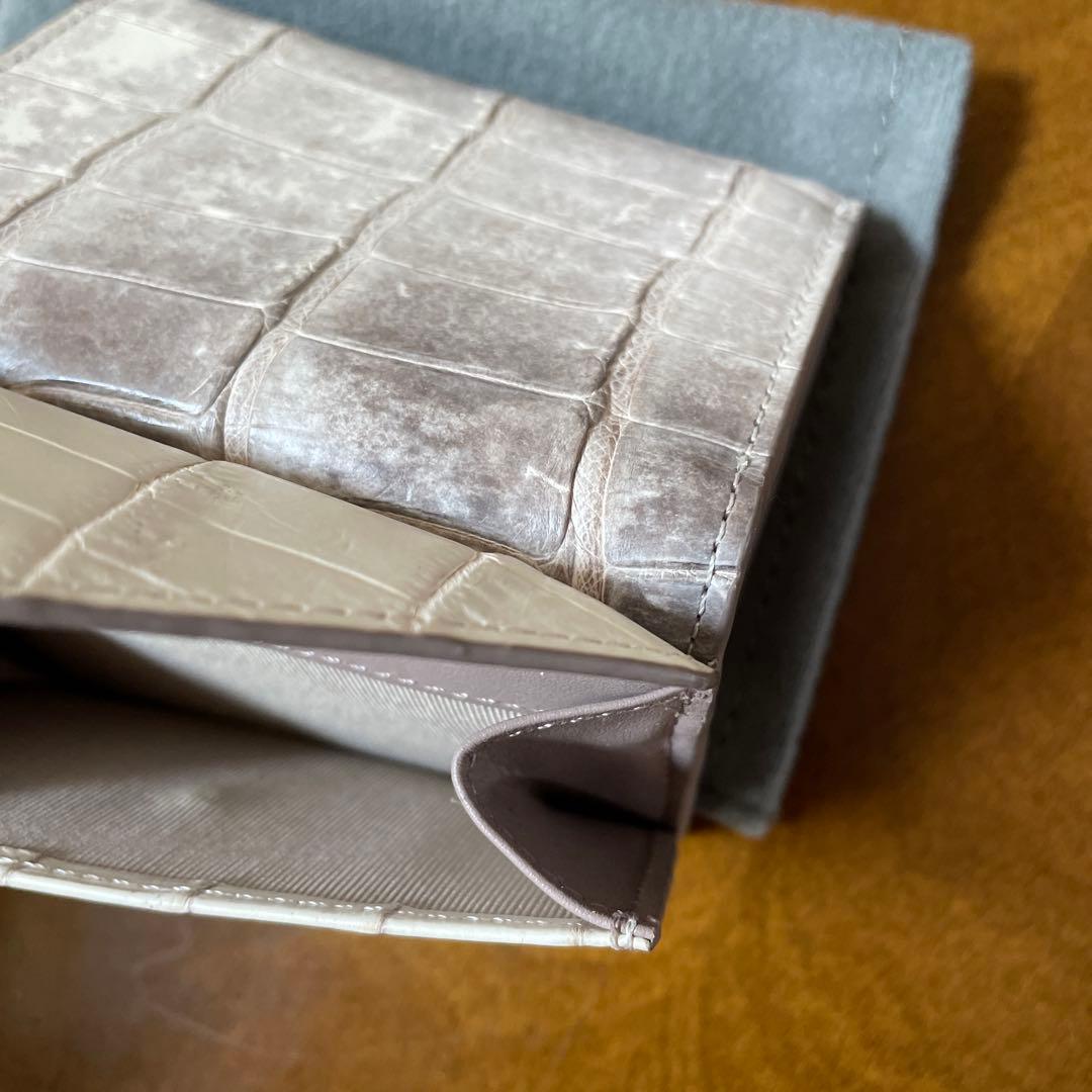 ヒマラヤクロコダイル　コンパクト　三つ折り財布　三京商会　未使用