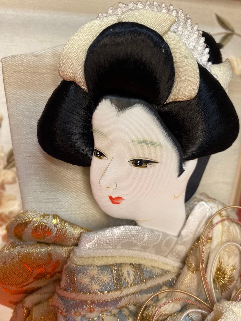 羽子板　総檜造り白木ガラスケース８号・サイズ間口約２５×奥行約２１×高さ約３８㎝