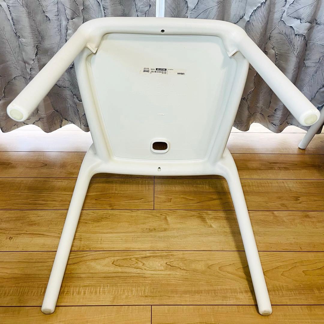 廃盤　希少　IKEA URBAN ウルバン　スタッキングチェア 白　2脚セット①